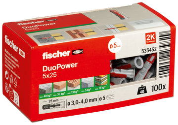 fischer Universaldübel DuoPower LD, Nylon