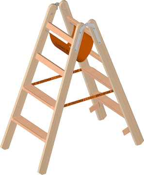 Layher 1020 Holz-Stufen-Stehleiter