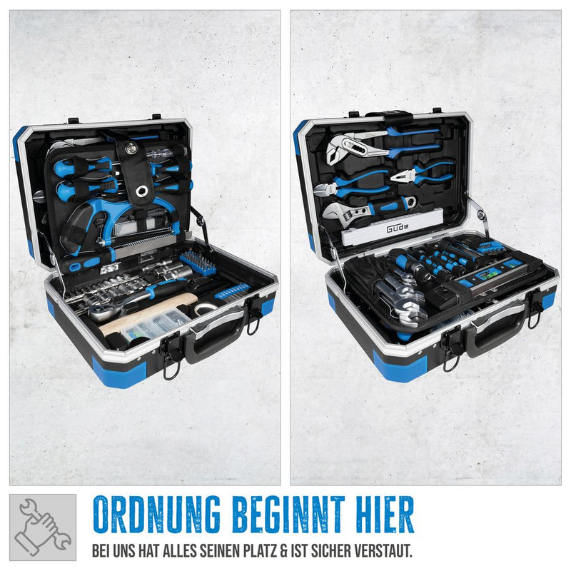 Güde Werkzeugkoffer GWZK 241, Werkzeugset im Koffer, 241-teilig, 270 x 355 x 135 mm