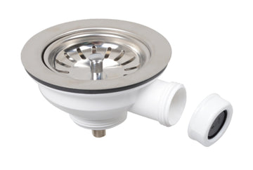 Schütte Korbventil KST 1 1/2" AG Edelstahl, Ventilkelch u. Sieb Ø114 mm
