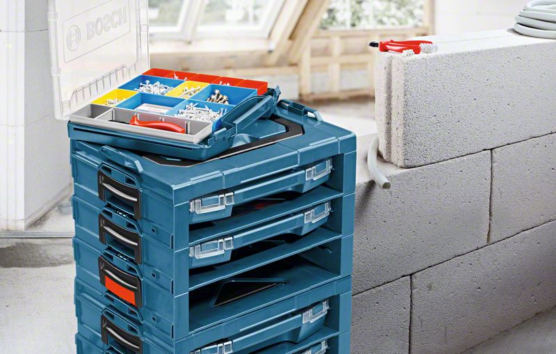Bosch i-BOXX Shelf 3-teilig Aufnahmesystem in blau/schwarz/rot