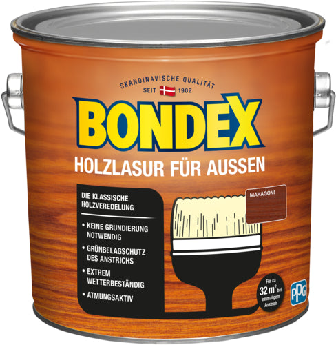 Bondex Holzlasur außen Mahagoni, 2,5 l von PPG Coatings Deutschland GmbH