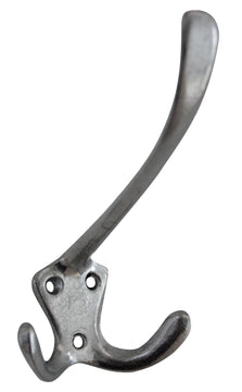 HSI Huthaken schwer aus Aluminium, poliert, 130 mm (doppelt)