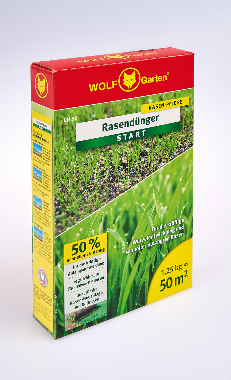 WOLF-Garten LH 50 Start-Nahrung für Rasen, 1,25 kg für 50 m²