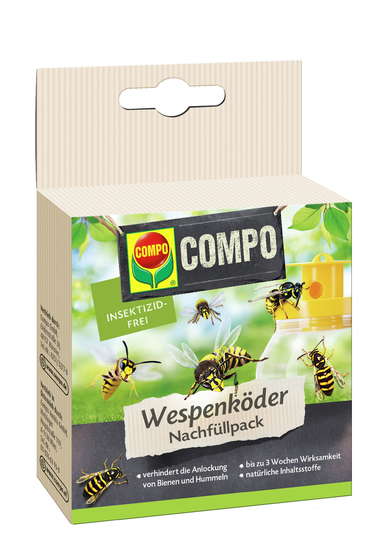 COMPO Wespennfallen-Köder Nachfüllpack (3-stufig), Biozid