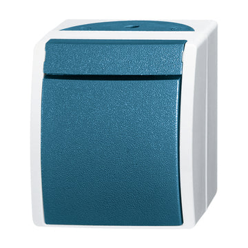 Busch-Jaeger ocean® Wipptaster Feuchtraum, IP44 grau/blaugrün