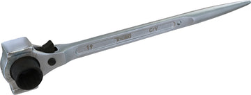 TRIUSO Umschaltknarre Ratschenschlüssel 19x22 mm, Länge 310 mm