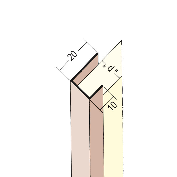 Protektorwerk Einfassprofil TB 3741, 12,5 mm, weiß (PVC)