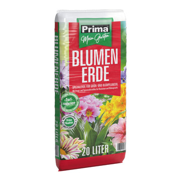 PRIMA Blumenerde torfreduziert „Mein Garten“ 20 l mit 50% Torfanteil