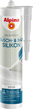 ALPINA B&K Dusch- & Badsilikon 0,3 L weiß für Bad & Küche