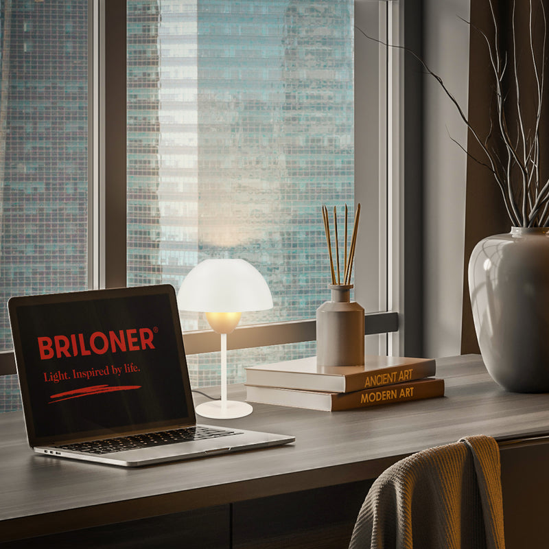 BRILONER Coffee Warm-Grey Tischleuchte, IP20, exkl. Leuchtmittel E14