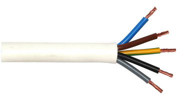 KABELEXPRESS Herdanschlussleitung grau H05 VVF 5-adrig 2,5 mm², 5 m