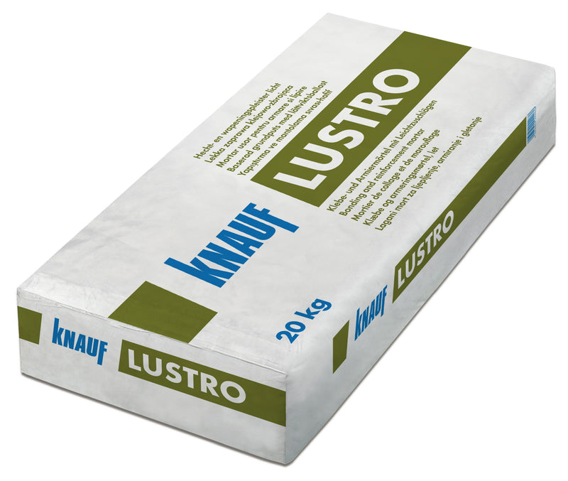Knauf Lustro Microfaser-Mörtel naturweiß, Klebe- & Armierungsmörtel 20 kg