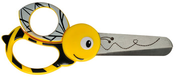 Fiskars Kindertierschere 13 cm, Biene Motiv, Handschere 130 mm