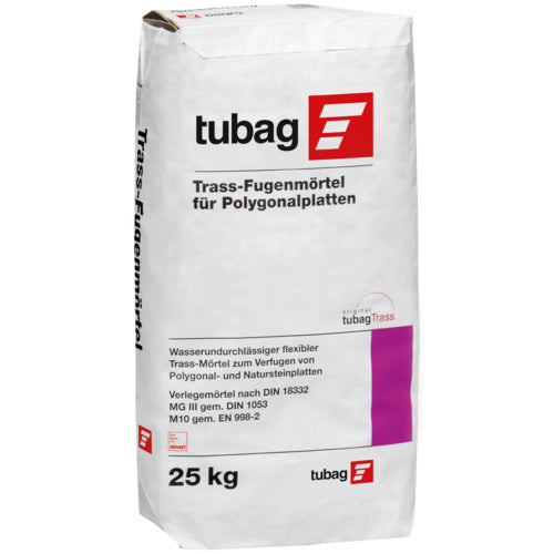 tubag Trass-Fugenmörtel TFP, grau für Natursteinplatten, 25 kg