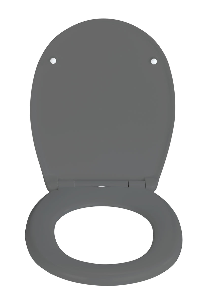 WENKO Vorno Neo WC-Sitz grau aus Duroplast, 370 x 460 mm