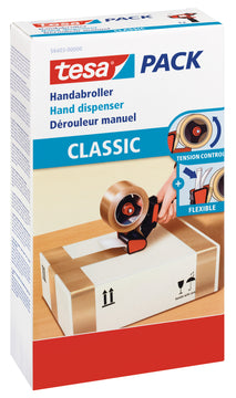 Tesa tesapack Classic Abroller, schwarz/rot, Handabroller