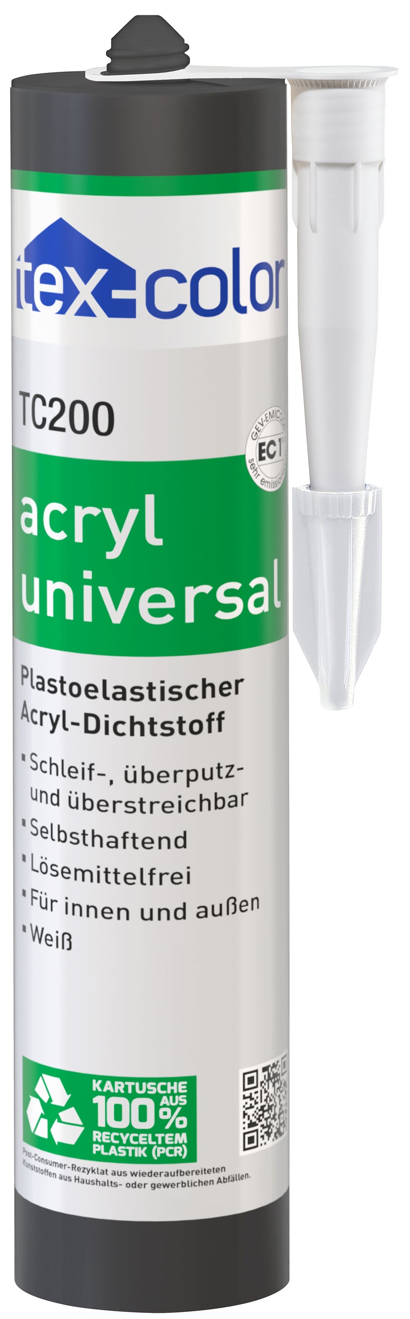 Tex-Color Acryl Universal TC200, weiß, Innen & Außen, 300 ml