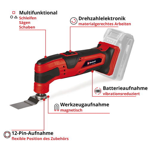 Einhell Power X-Change Akku-Multifunktionswerkzeug TC-MG 18 Li (Solo)