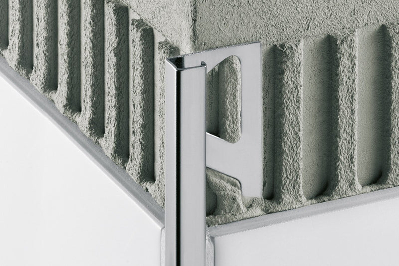 Schlüter QUADEC Winkelprofil Edelstahl, Dekorprofil H 8 mm für Fliesenaußenecken