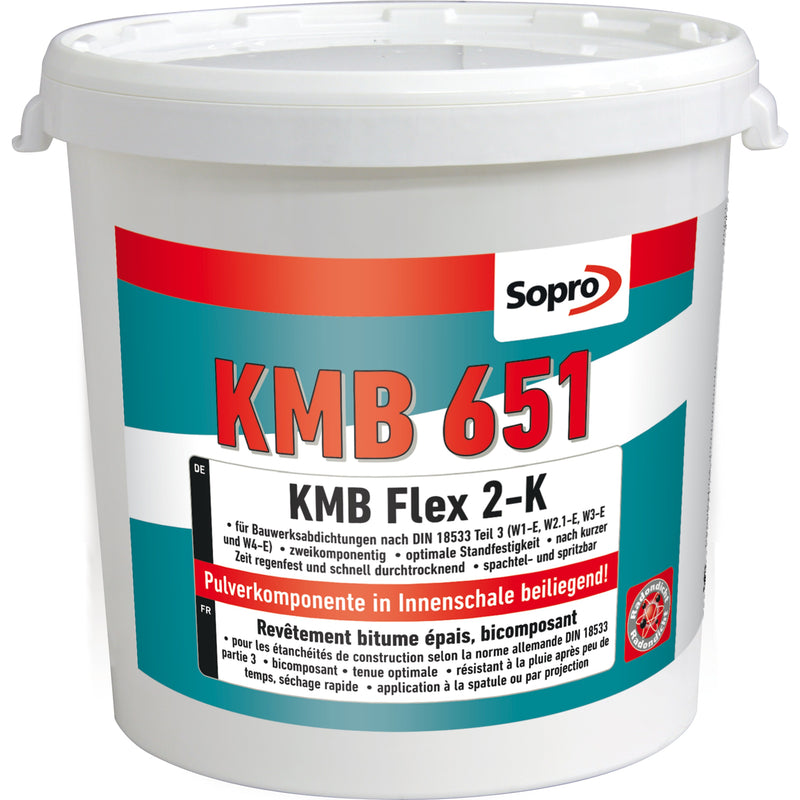 Sopro KMB 651 Flex 2K Bitumendickbeschichtung, schwarz (30 kg)