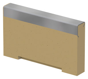 ACO DRAIN® Multiline Stirnwand für Flachrinne, vz., Stahl verzinkt, DN 100
