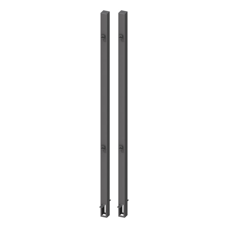 TraumGarten Torpfosten-Set Doppeltor anthrazit, Torhöhe 180 cm