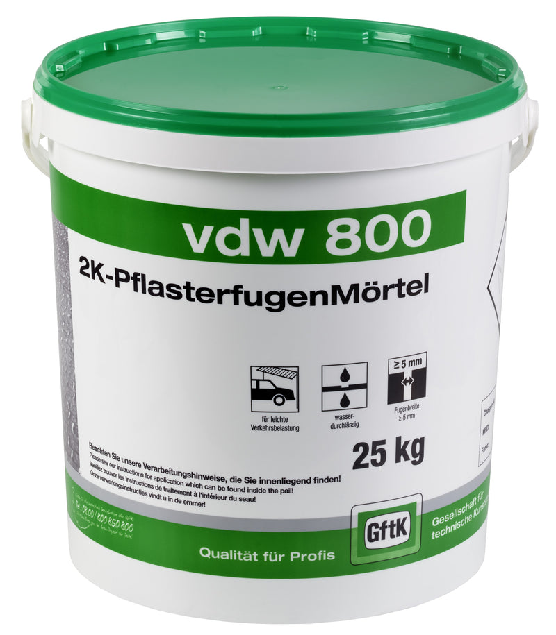 vdw 800 natur 25-kg PflasterfugenMörtel (2K) im Eimer