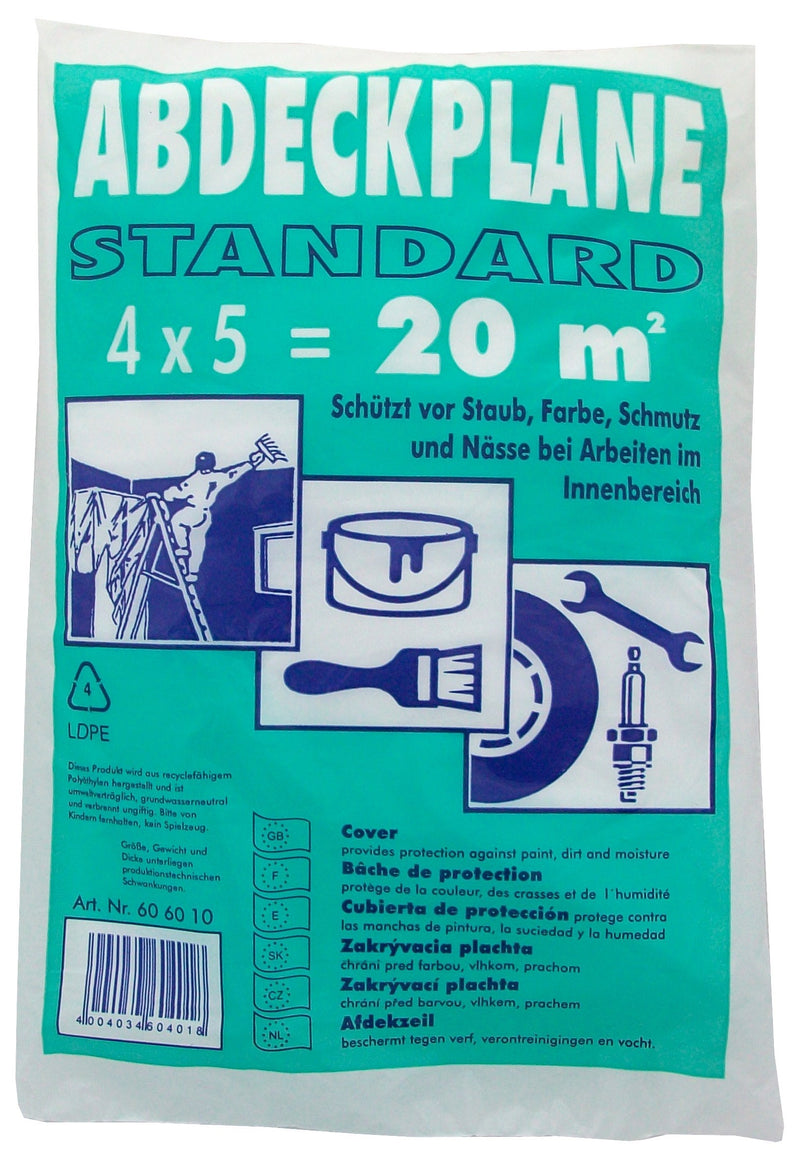 EMIL DEISS leichtplane HDPE Abdeckplane, 7 µm, 4 x 5 m