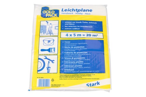 EMIL DEISS leichtplane HDPE Abdeckplane, 7 µm, 4 x 5 m