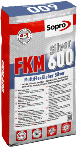Sopro FKM 600 Silbergrauer Multiflexkleber als Zementkleber, 25 kg Sack