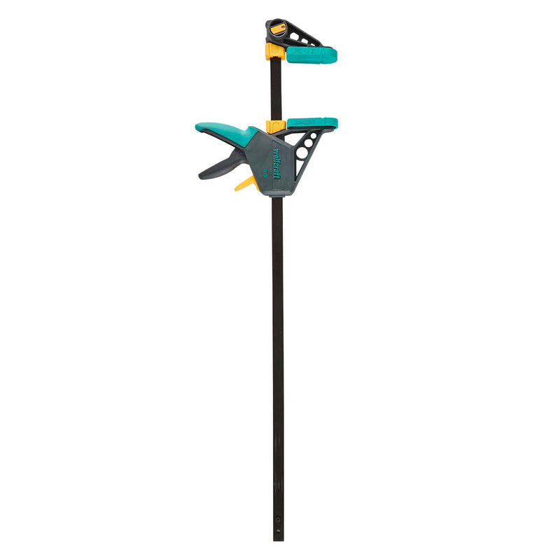 Wolfcraft PRO Einhand-Klemmzwinge schwarz/türkis, 100–700 mm