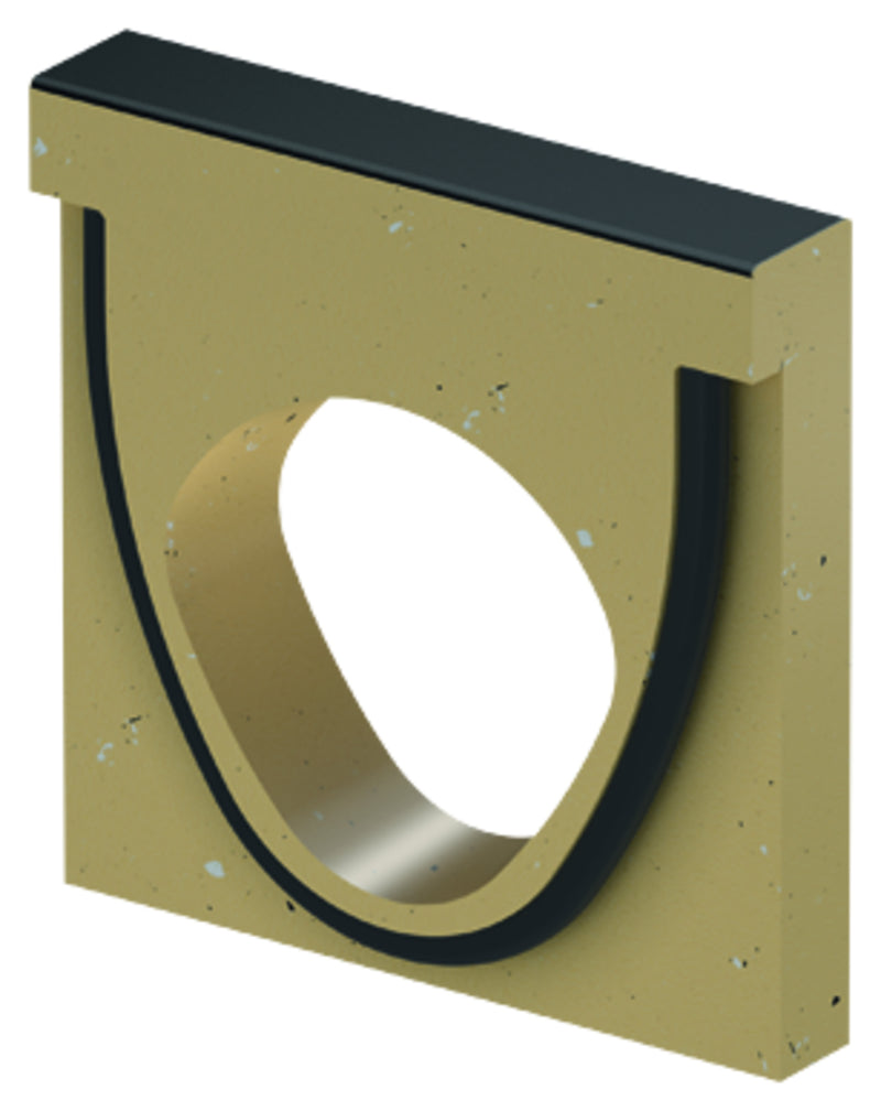 ACO PowerDrain Seal Adapter DN 150, Polymerbeton, schwarz besch. mit Kantenschutz