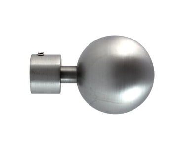 mydeco® Endstück ball-classic aus Metall, Ø 16 mm, 2 Stück (Capri, Edelstahl)
