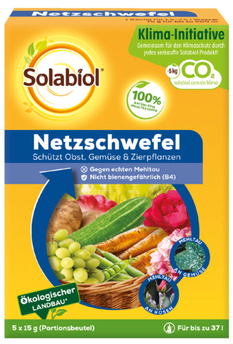 Solabiol Netzschwefel, 75 g für Pilzbekämpfung im Außenbereich