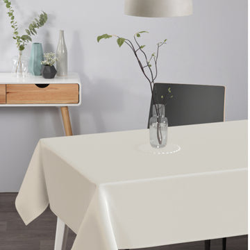 WINDHAGER Tischdecke PE Uni Ivory, rechteckig 1,5 x 2,4 m