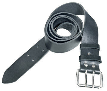 CONNEX Ledergürtel 1250 x 40 mm schwarz mit Zweidornschnalle, Unisex