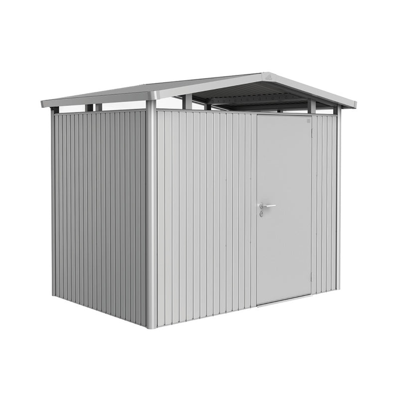 Biohort Gerätehaus Panorama P2 (273 × 198 × 227 cm) Silber-metallic Standardtür