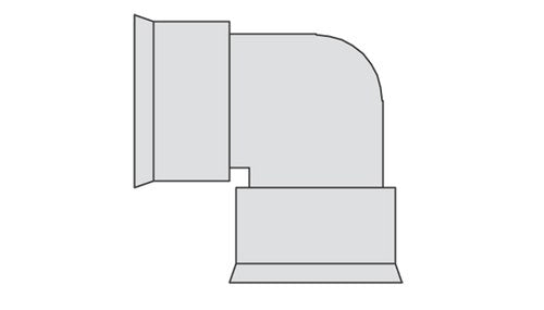 HEGLER SIROPLAST-K Bogen 90° DN 100 aus PE-HD Kunststoff