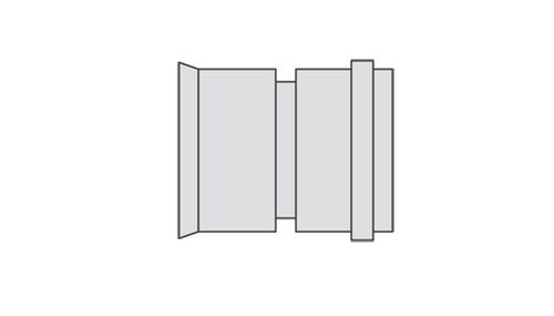 HEGLER SIROPLAST-K Übergangsstück KG-Spitzende DN 100 aus PE-HD