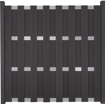GrojaFertigzaun Anthrazit Sichtschutz-Grundelement 1800 x 1800 x 32 mm