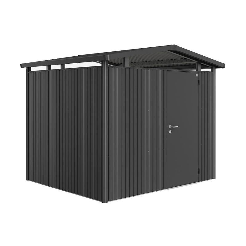 Biohort Gerätehaus Panorama P3 (273 × 238 × 227 cm) Dunkelgrau-metallic Standardtür