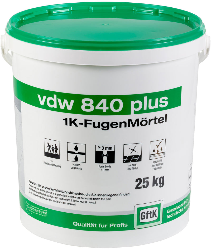 GftK vdW 840 plus Fugenmörtel basalt, 12,5 kg Eimer