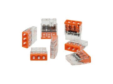 UNITEC COMPACT orange Verbindungsdosenklemme, 3x 0,5–2,5 mm², 100er-Pack