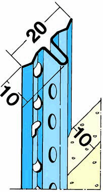 MOBAU PROT 1105 Putzlehre innen 2,60 m, verz. Stahlblech, 10 mm