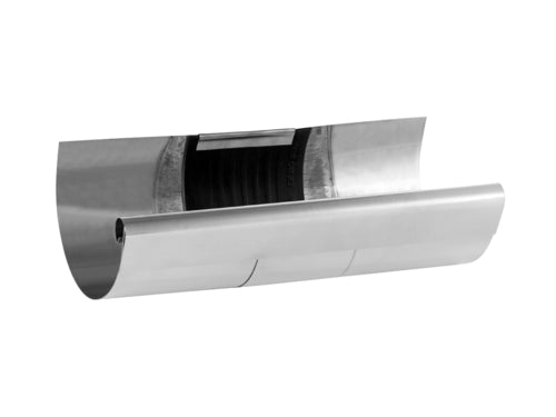 NedZink ZN Rinnendila halbrund mit Blende 260 mm, mittelgrau