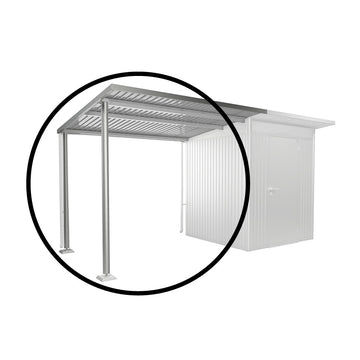 Biohort Seitendach für Gerätehaus AvantGarde A1, A5 Silber-metallic