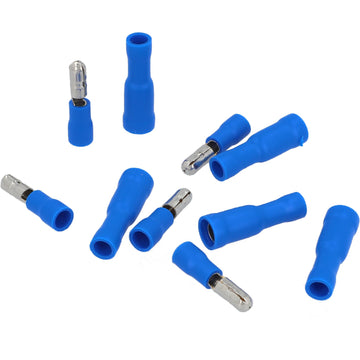 UNITEC Rundstecker mit Hülse-Set, 10-teilig, blau