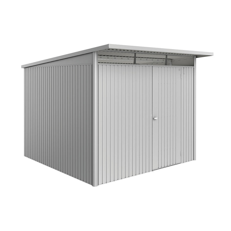 Biohort Gerätehaus AvantGarde A7 (260 × 300 × 217 cm) Silber-metallic Standardtür · AvantGarde ECO*