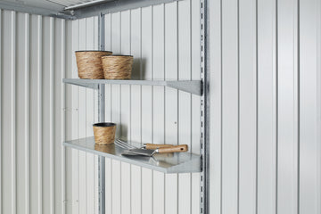 Biohort Regale-Set für GHE/GHA/GS/HL/GHP – 2 Regalböden, zink, 72x24,5